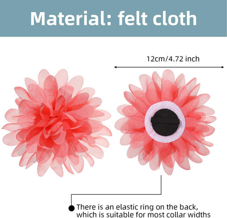 20 Pieces Dog Collar Flowers Pet Flower Bow Ties Multi-Color Dog Charms Flower for Puppy Dog Collar Grooming Accessories (12 Cm/ 4.7 Inch)